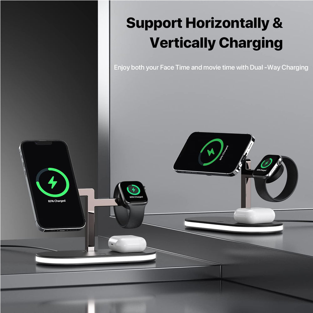 4 In 1 Aluminum Alloy Magnetic Wireless Charger Stand
