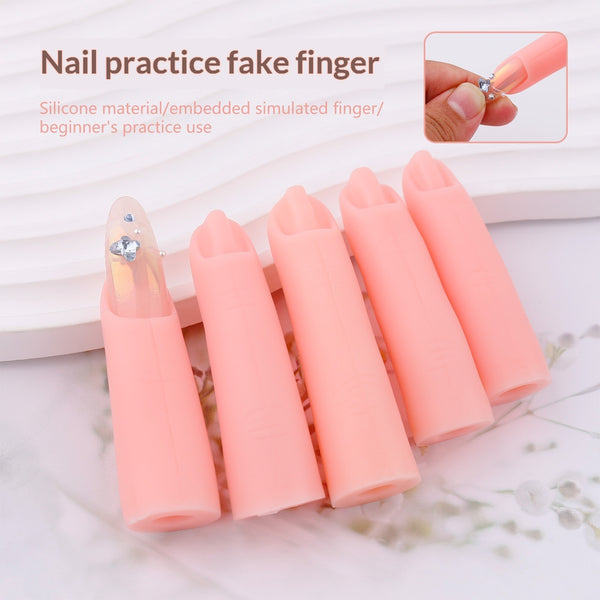 Creative Nail Art Silicone Practice Fingers
