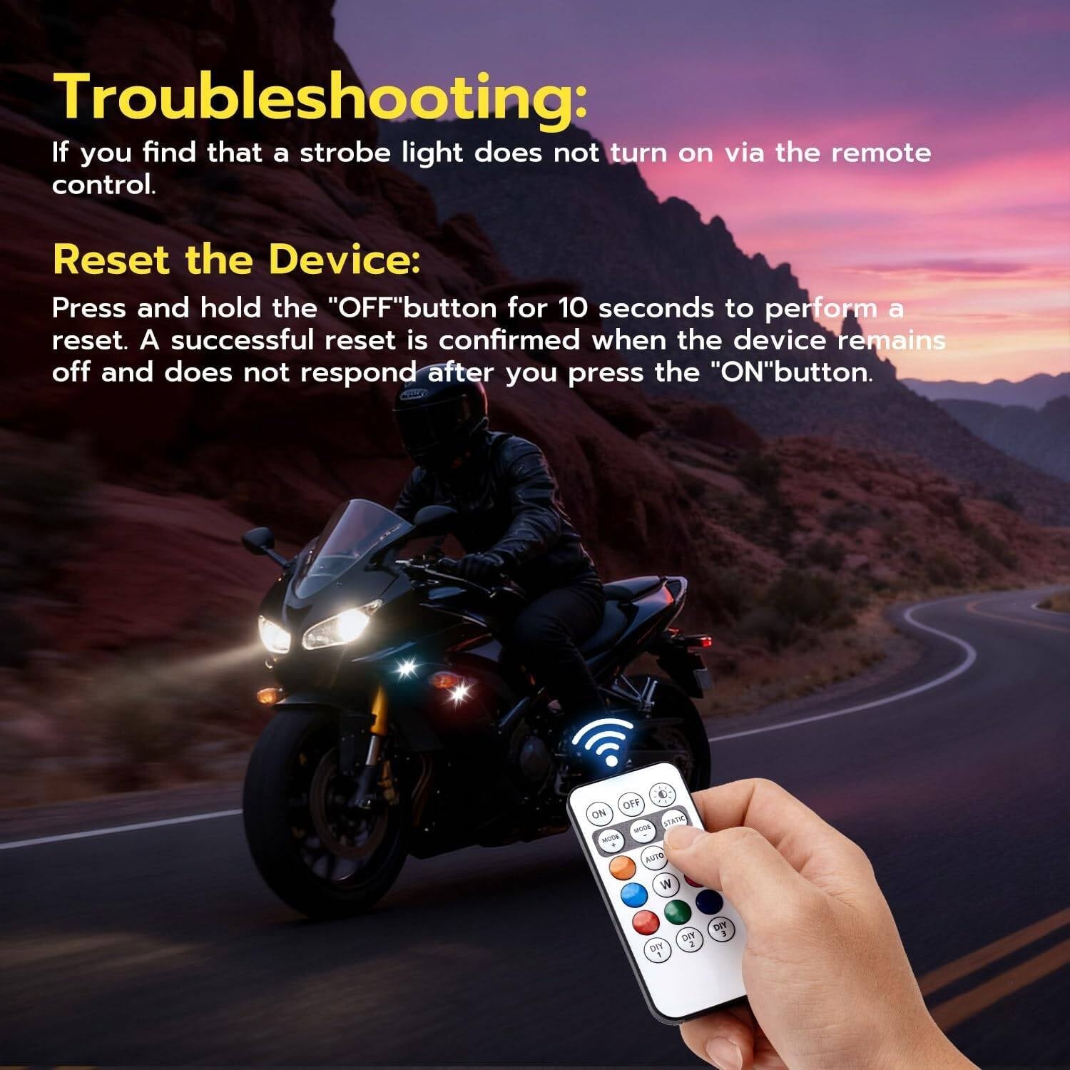 4PCS Wireless Car Interior LED Lights With Remote  7-Colour LED Lights For Signal Reminder & Decoration  Multi-Scene Use For Car Interior, Motorcycle & Temporary Needs  Portable LED Light Set